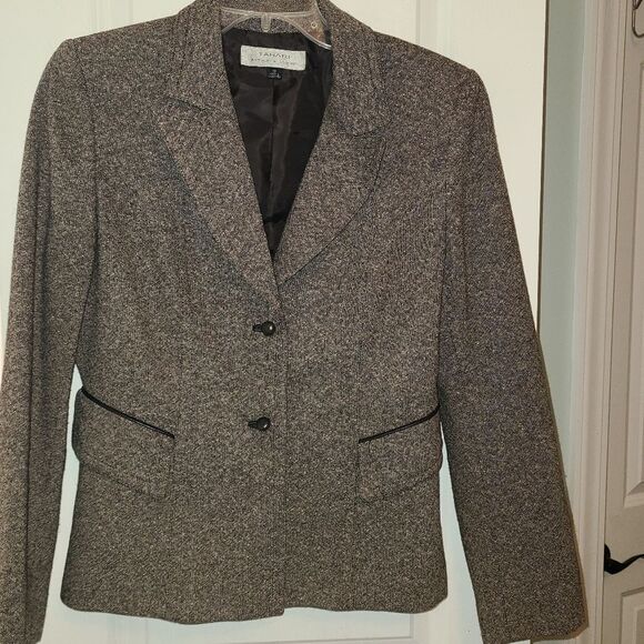 Tahari Wool Blend Tweed Blazer - Picture 3 of 10